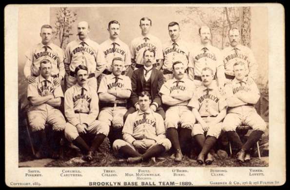 1889 Cabinet Brooklyn Base Ball Team