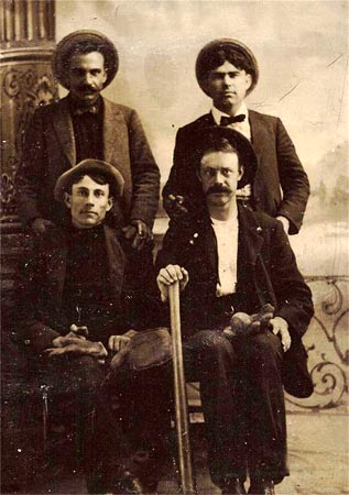 19th Century Tintype 4 Players With Equipment