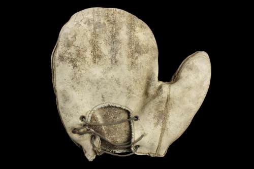 c. 1890's Crescent Basemitt or Infielders Mitt Back