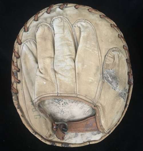 c. 1890's-00's Ted Kennedy Full Round Catchers Mitt Back