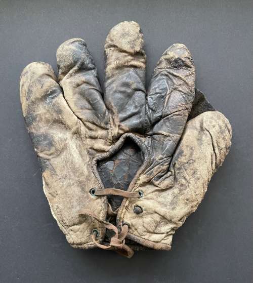 c. 1890's-00's Miller Huggins Laced Back Crescent Glove Back