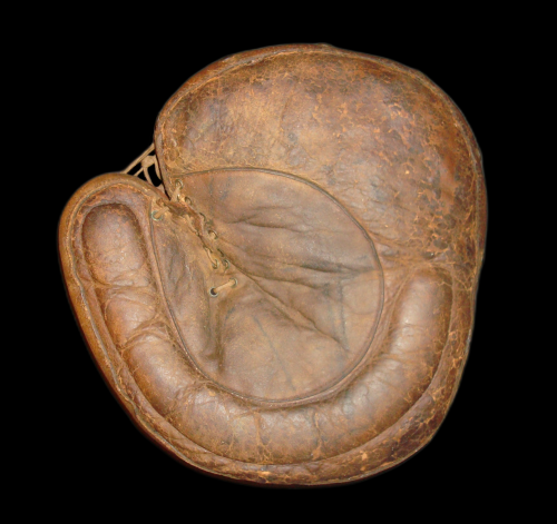 c. 1890's Laced Lining Crescent Catchers Mitt Front