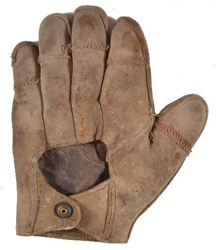 c. 1890's Tipped Finger Catchers Glove Back