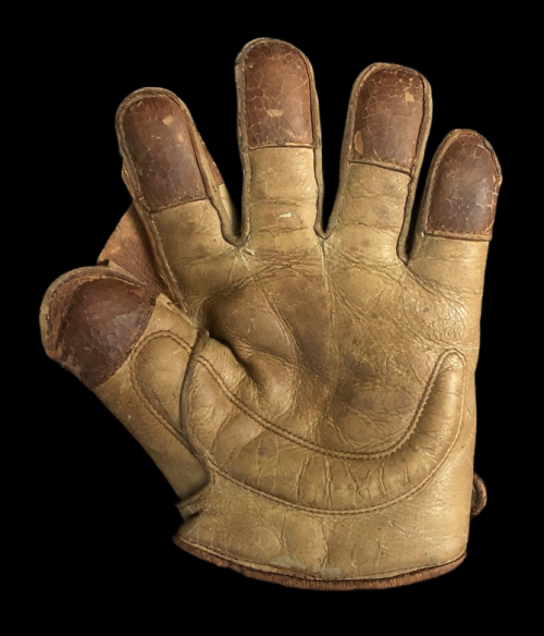 Early 1900's Tipped Finger Catchers Glove Front