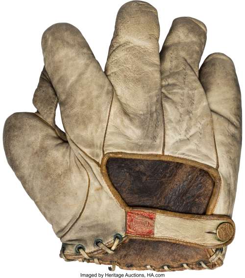 Babe Ruth Spalding Game Used Glove Back