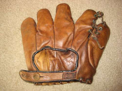 Babe Ruth Spalding Laced Web Brown Back