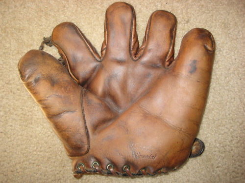Babe Ruth Spalding Laced Web Brown Front