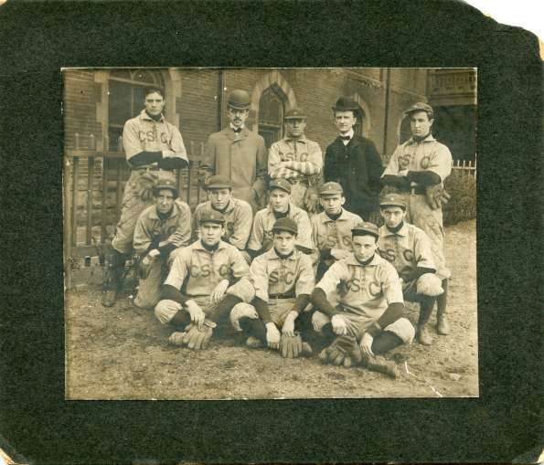 C S Co. Base Ball Team with Gloves