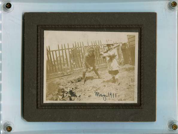 Two Boys Batter and Catcher May, 1911