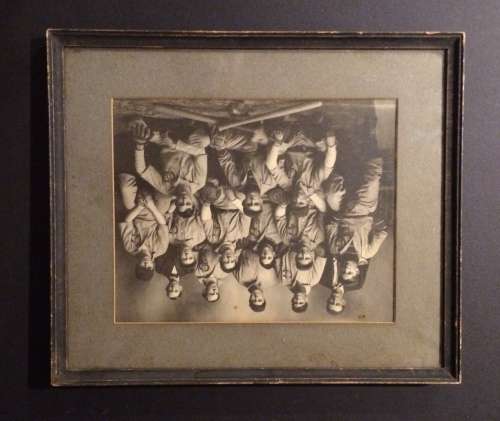 Early A C Base Ball Team with Lots of Gloves