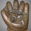 Early 1900's Raised Heel Asbestos Full Web Glove Front