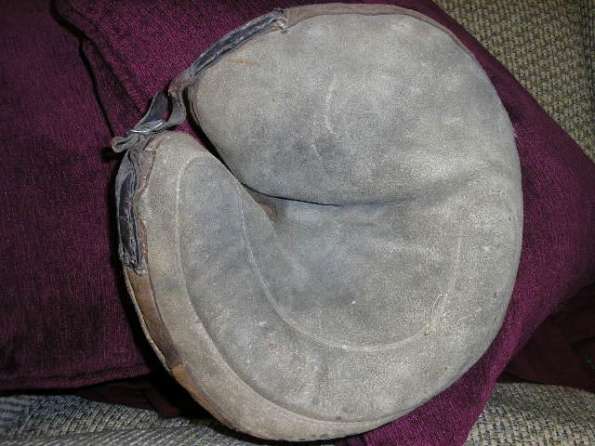 Early 1900's Hook and Eye Back Crescent Mitt Front
