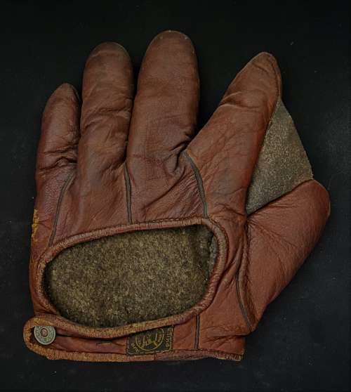 Early 1900's A.J. Reach Crescent Glove Burgundy Back