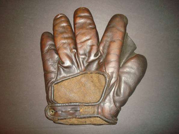 Early 1900's A.J. Reach Crescent Glove Dark Burgundy Back