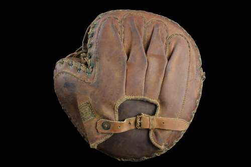 Early 1900's A.J. Reach Lefty Crescent Catchers Mitt Back
