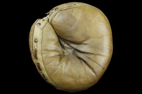 Early 1900's Adjustable Heel Catchers Mitt Front