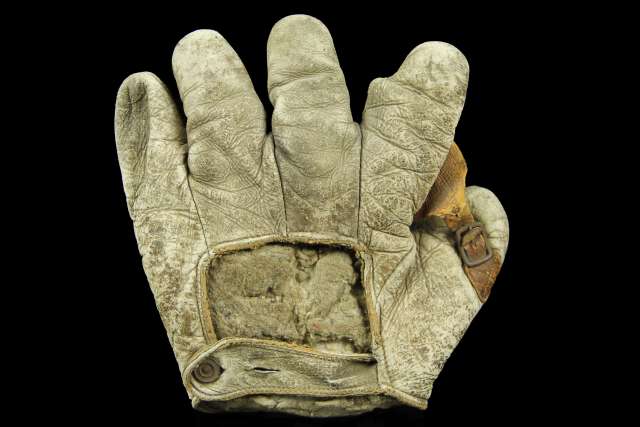 Early 1900's Buckle Web White Glove Back