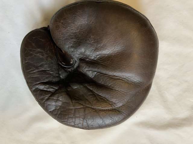 Early 1900's Crescent Catchers Mitt Dark Front