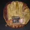 Early 1900's D&M Crescent Pad Laced Perimeter Catchers Mitt Back