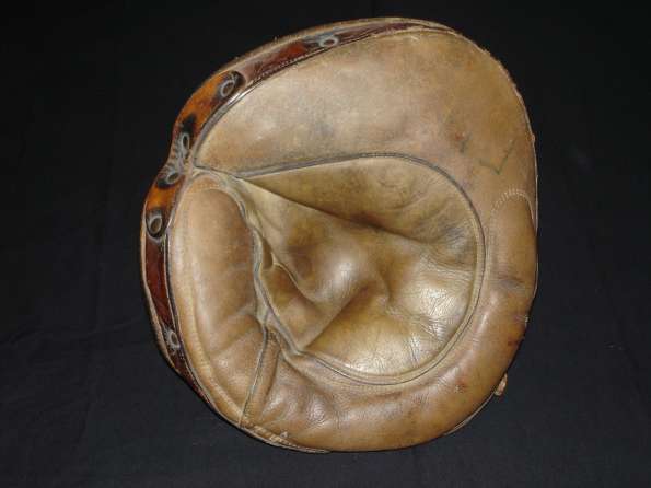 Early 1900's D&M Crescent Pad Laced Perimeter Catchers Mitt Front