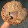 Early 1900's Spalding Crescent Catchers Mitt Brown Back