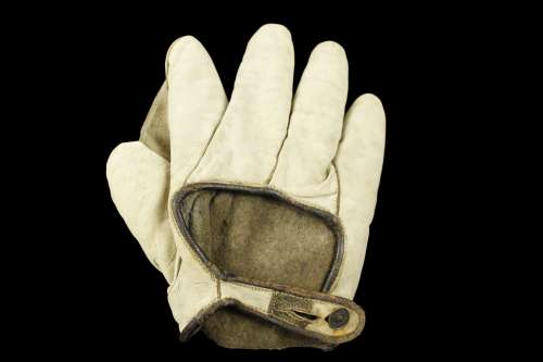 Early 1900's Spalding White Crescent Lefty Back