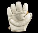 View the image: Early 1900's White Buckle Web Crescent Lefty Front