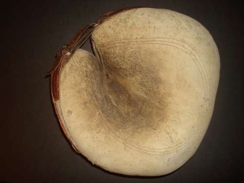 Early 1900's White Sewn Pocket Catchers Mitt Front