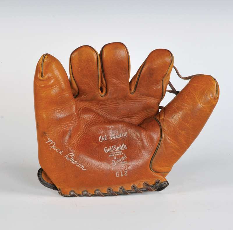 Mace Brown Goldsmith G12 Front Goldsmith Baseball Glove Collector