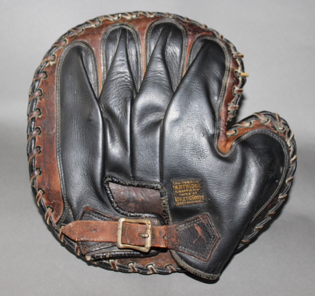 Horace Partridge Knights of Columbus Catchers Mitt Back