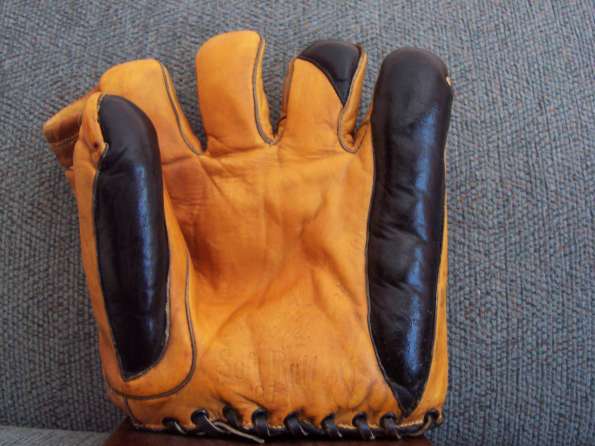 Ken Wel Orange Softball Glove Front