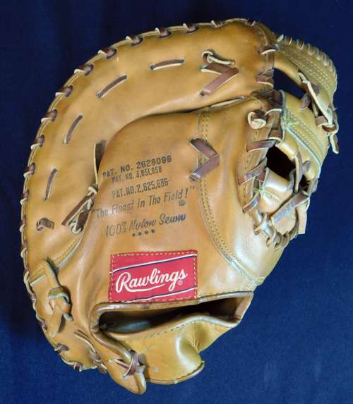 Mickey Mantle Rawlings DCT Personal Model Basemitt Back