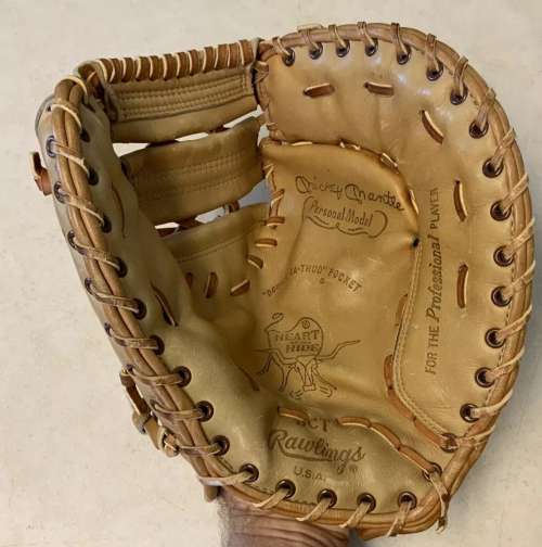 Mickey Mantle Rawlings DCT Personal Model Basemitt Front