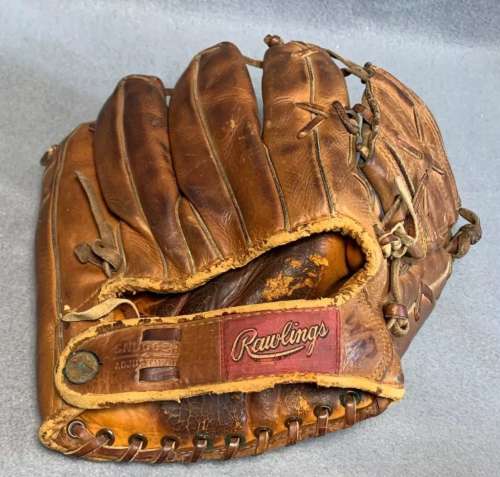 Mickey Mantle Rawlings MM Personal Model Back