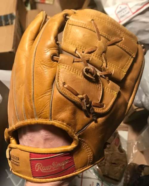 Mickey Mantle Rawlings MM2 Back