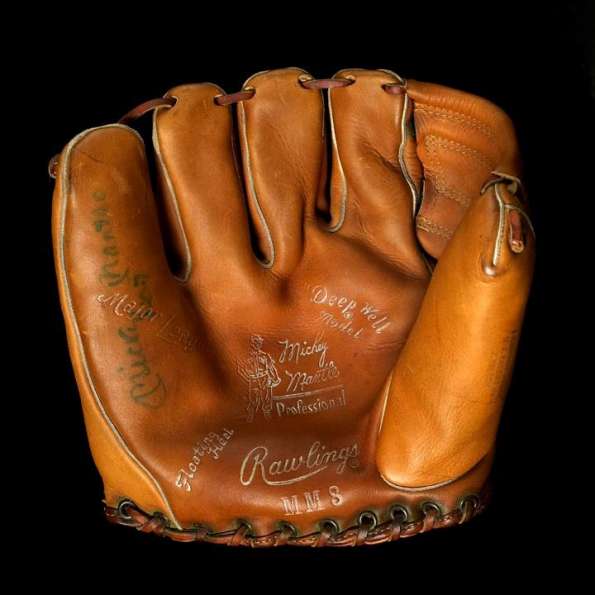 Mickey Mantle Rawlings MM8 Autographed Front