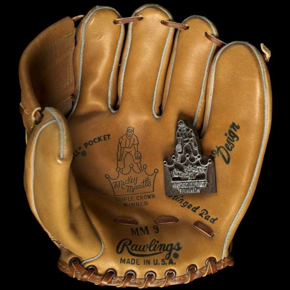 Mickey Mantle Rawlings MM9 Old Signature Front