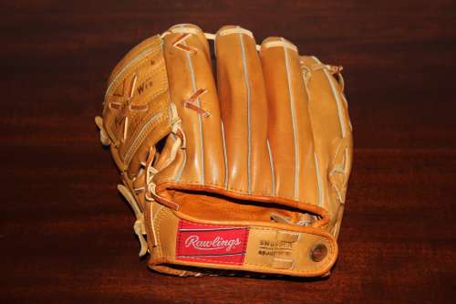 Mickey Mantle Rawlings MMP Personal Model Back