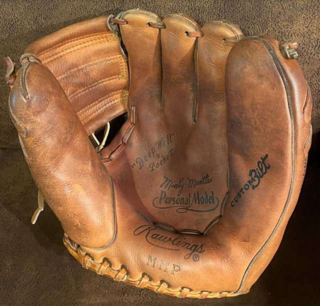 Mickey Mantle Rawlings MMP Personal Model Front