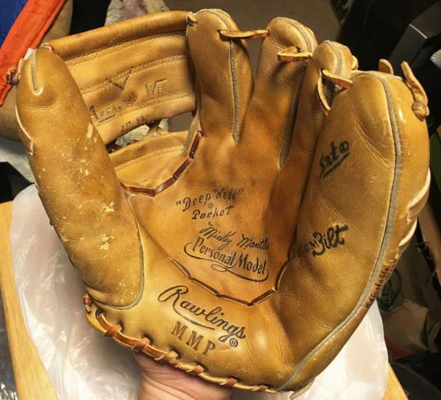 Mickey Mantle Rawlings MMP Personal Model Front