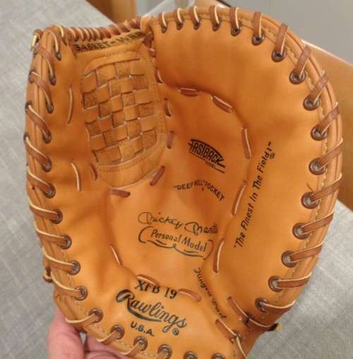 Mickey Mantle Rawlings XFB19 Personal Model Front
