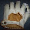 White Tan Softball Glove Back