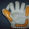 White Tan Softball Glove Front