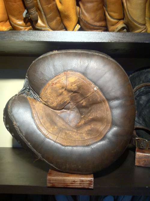 Black and Brown Patched Pocket Catchers Mitt Front