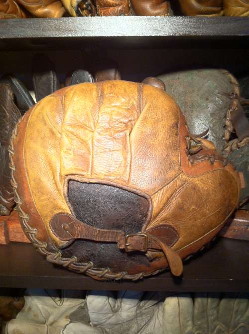 Green Faced Catchers Mitt Back
