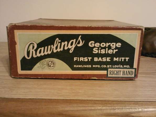 George Sisler Rawlings Basemitt Lefty Box