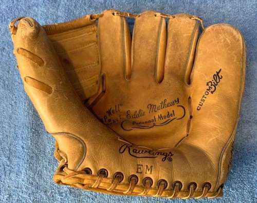 Eddie Mathews Rawlings EM Personal Model Front