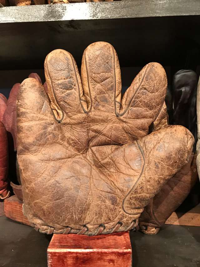 A.J. Reach Brown Full Web Lefty Front