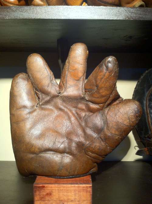 A.J. Reach Full Web Brown Lefty Front Aaron