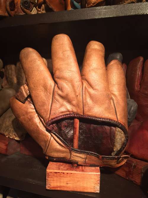 Spalding 1 Inch Web Brown Lefty Back